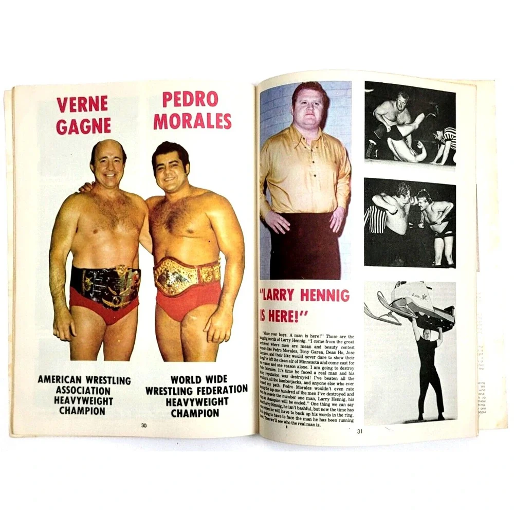 WRESTLING NEWS DEC 1973 - LARRY‎ HENNING / ANDRE THE GIANT / VERNE GAGNE